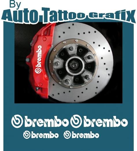 BREMBO BRAKE CALIPER STICKERS - Auto Tattoo Grafix