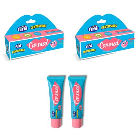 Kit C 2 Hidratante Labial Carmed Fini Dentaduras Incolor 10g Shopee