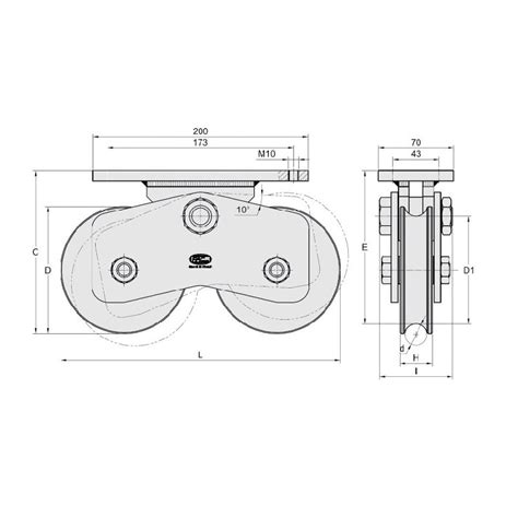 Chariots Roues Gorge Demi Ronde Sur Platine X Fa Avec