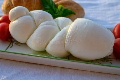 Fresh Soft White Italian Cheese Braid Mozzarella Buffalo Made From