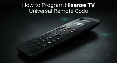 A Detailed Guide To Setup A Universal Remote To Control Hisense Smart