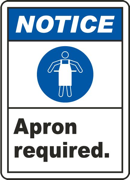 Aprons Must Be Worn Hygiene Signs Ubicaciondepersonascdmxgobmx