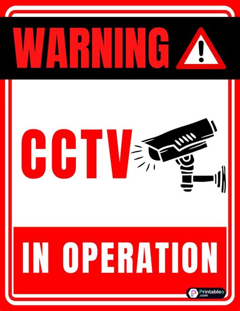 Security Camera Sign Printable Free Pdf