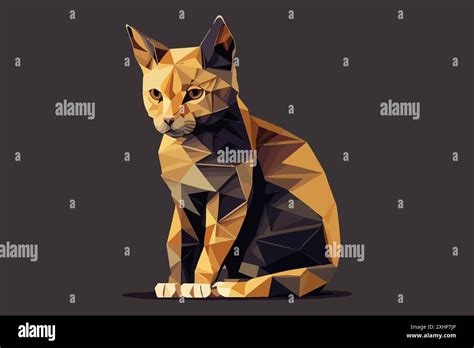 Cat Low Poly Vector Illustration Stock Vector Image And Art Alamy