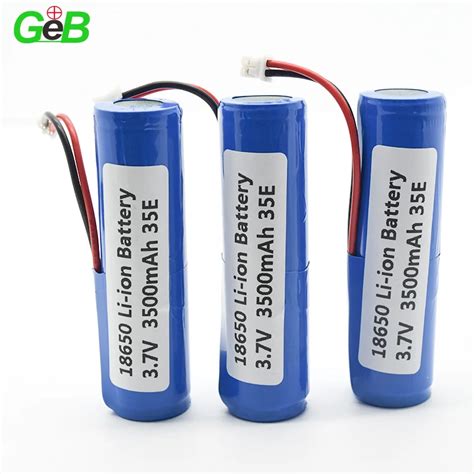 Geb Rechargeable Cylindrical 18650 Li Ion Battery Cell 3 7v 3500mah For