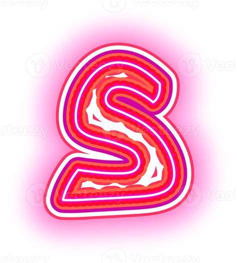 Pink Neon Letter S 33555146 PNG