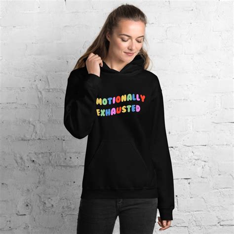 Emotionally Exhausted Hoodie Emotional Edgy Egirl Hoodie Etsy