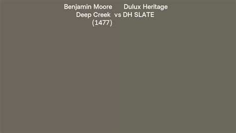 Benjamin Moore Deep Creek Vs Dulux Heritage Dh Slate Side By