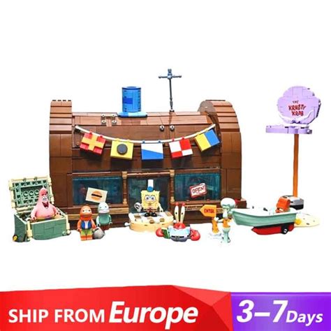 Area X Ab0027 Spongebob Squarepants The Krusty Krab Restaurant Ideas Creator 2700pcs Building