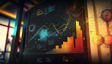 Wallpaper Of Charts And Graphs High Definition Generative Ai Stock Illustration Illustration