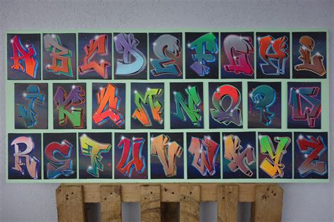 Handgefertigter Graffiti Buchstabe U Auf Leinwand Unikat Handmade