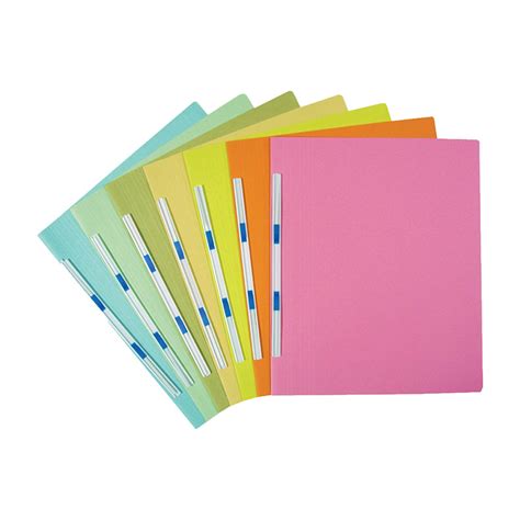 Centre Flat File Paper File Plastic Fastener Assorted Colours