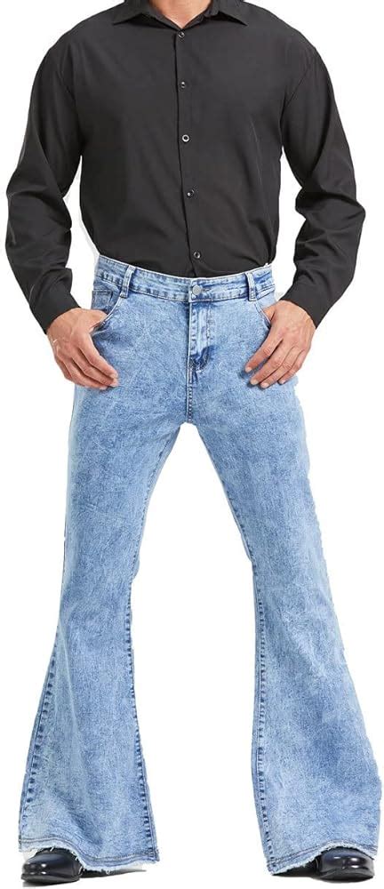 Men S 60s 70s Bell Bottom Pants Flared Jeans Outfits For Men At Men S