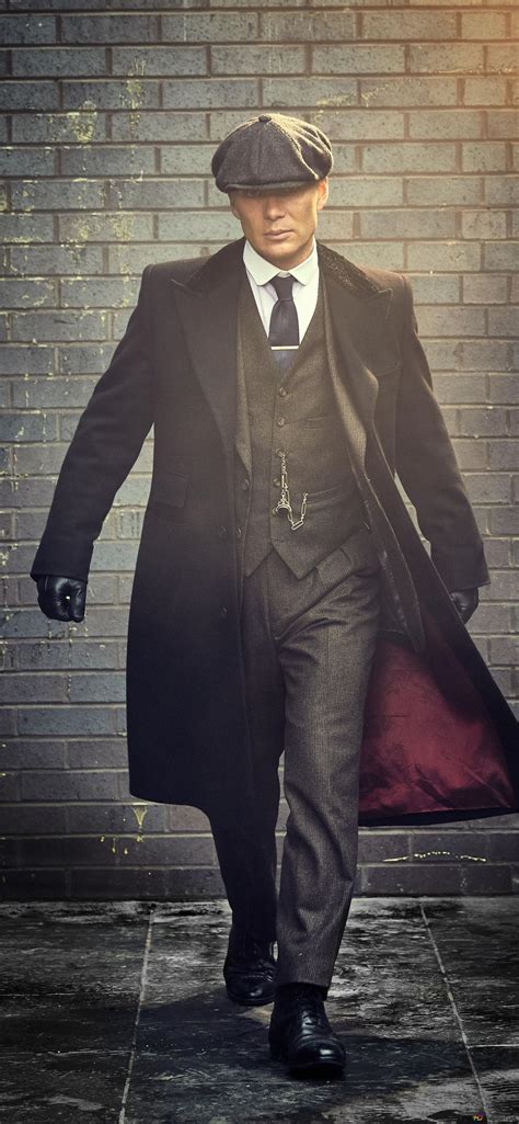 Portrait Of Peaky Blinders Tv Series Character With Long Overcoat And