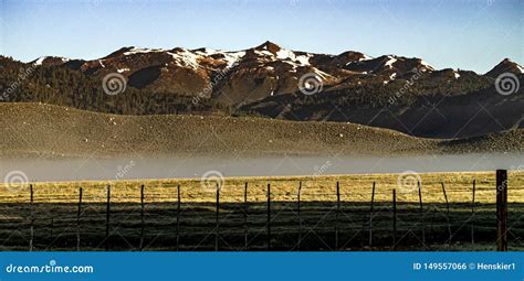 Beautiful Aerial Landscape Of Snow Capped Mountains Near Bridgeport