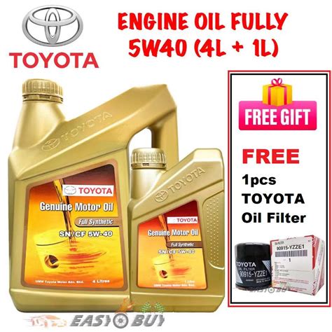 Toyota Fully Synthetic Sn Cf W W Genuine Engine Oil L L Foc