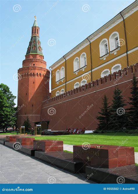 Kremlin Wall, Moscow stock photo. Image of brick, fortress - 9555502