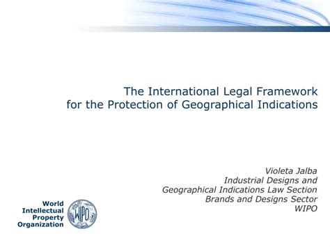 Ppt The International Legal Framework For The Protection Of Geographical Indications