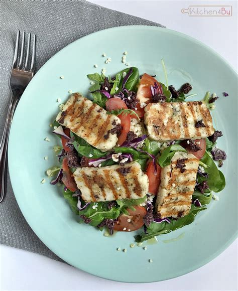 Salata Cu Branza Halloumi Rucola Si Mei Kitchen4bu Ro