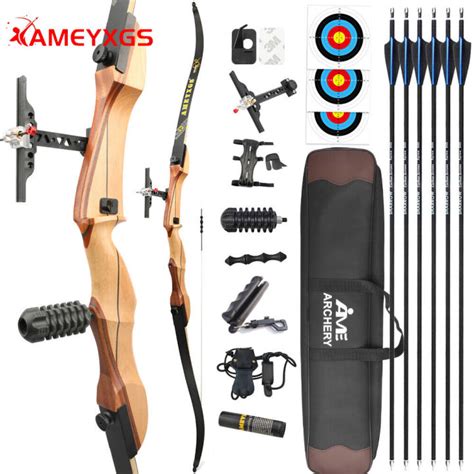 Ame 66 68 70 Recurve Bow Takedown Sport Bow 14 40lbs For Beginner