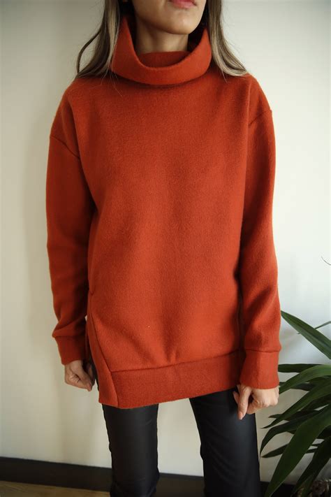 Kiremit Dik Yaka Polar Sweatshirt Havo Ta