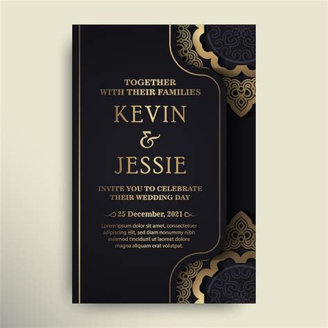 Premium Vector Elegant Mandala Wedding Invitation Card Template Design