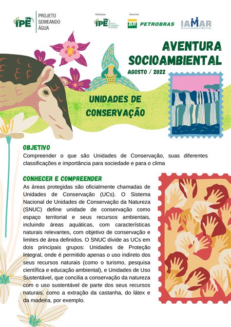 Aventura Socioambiental Unidades De Conserva O Projeto Semeando Gua