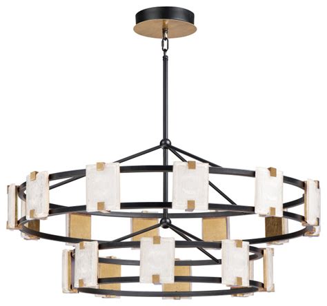 Maxim Lighting 39538CYBKGL Radiant 20 Light LED Chandelier In Black