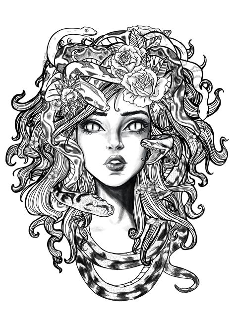 Beautiful Medusa Tattoo Drawing - DRAW BHJ