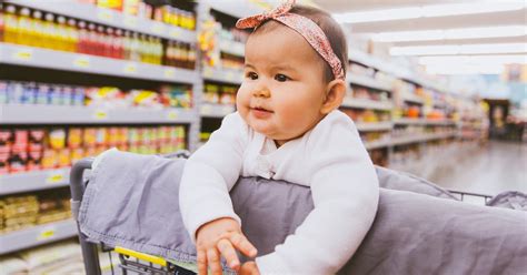 These Shopping Cart Covers Keep Baby Comfy & Clean At The Grocery Store