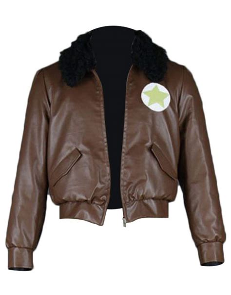 Alfred F Jones Hetalia America Fur Leather Jacket - Ujackets