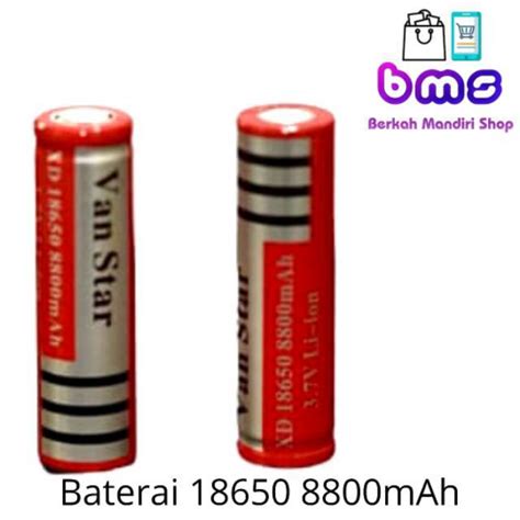 Baterai Li Ion 18650 Batre Swat Battery 18650 8800mAh 3 7V