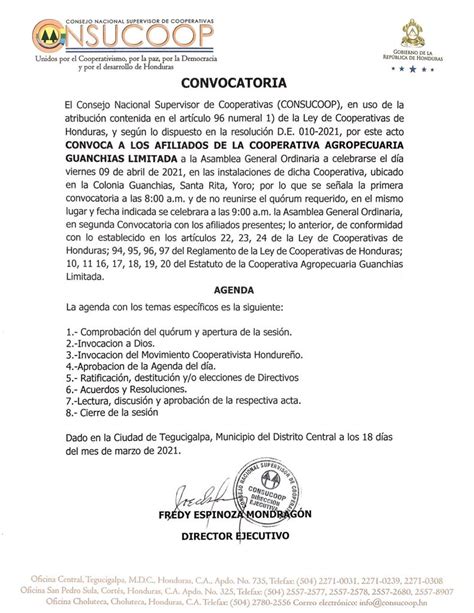 Top 50 Imagen Modelo De Convocatoria A Asamblea General Extraordinaria