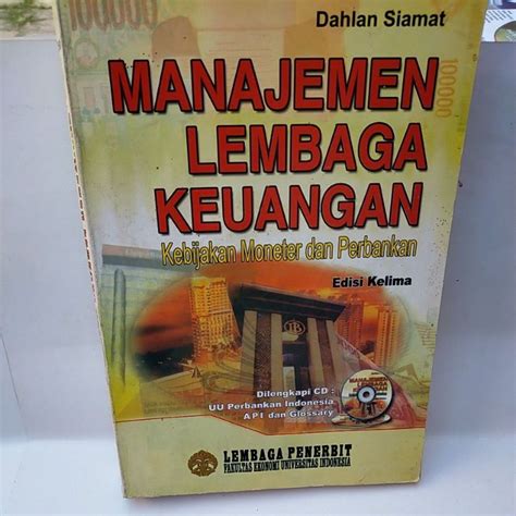 Jual Buku Manajemen Lembaga Keuangan Kebijakan Moneter Dan Perbankan