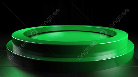 Circular Podium In Green A Stunning 3d Render Background Platform