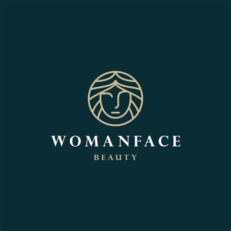 Beautiful Woman S Face Logo Design Template Hair Girl Design Concept