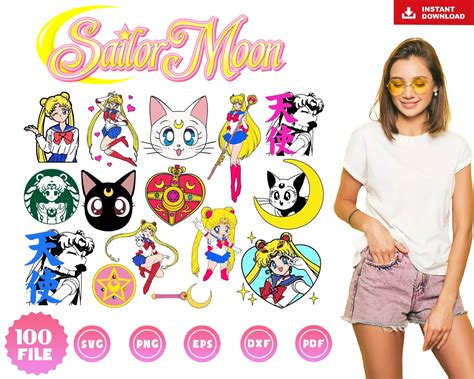 100 Files Sailor Moon Svg Bundle Free Svg Files For Cricut