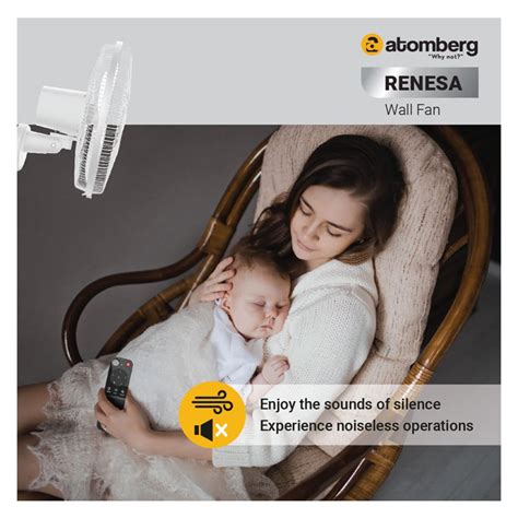 Buy Atomberg Renesa Mm Wall Fan Silent Bldc Fan Remote With