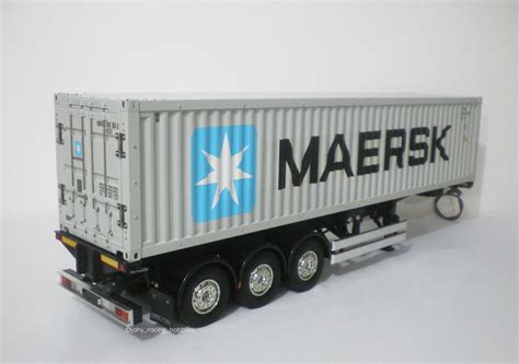 Carreta Trailer Container Maersk 40ft 3 Axle Tamiya Rtr Brasil Jahy