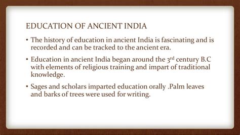 Education In Ancient India