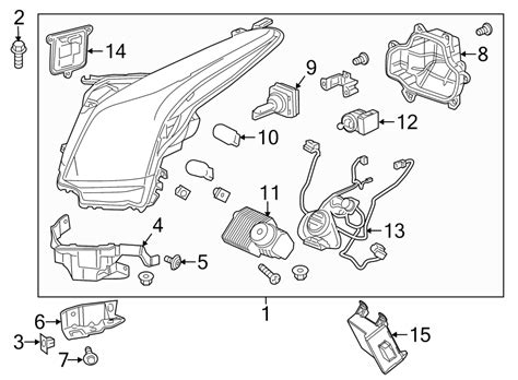 2003 Chevrolet Astro Headlight Assembly 22989365 GM Parts Bin