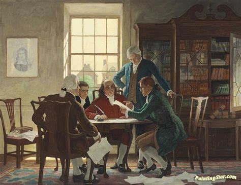 Drafting The Declaration Of Independence - 1776 Artwork By Newell ...