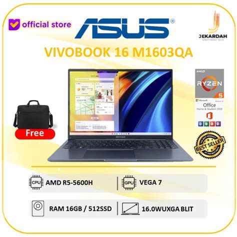 Promo Asus Vivobook 16x M1603qa Ryzen 5 5600h 16gb 512gb 16wuxga W11 Ohs Cicil 0 3x Jakarta