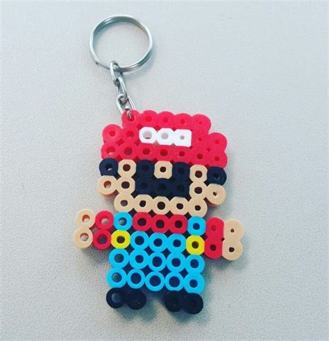 Mario Perler Hama Llavero Plantillas Hama Beads Perlas Fusibles