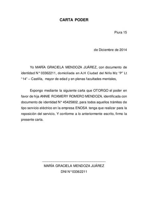 Como Hacer Una Carta De Poder