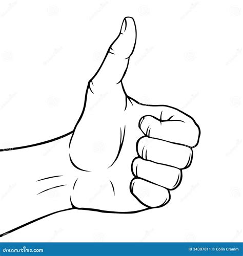 Black And White Thumbs Up Stock Image Image 34307811