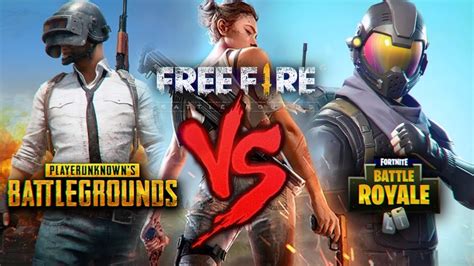 Battlegrounds [pubg] Vs Free Fire Vs Fortnite [battle Royale