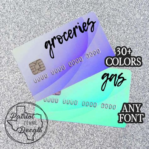 Custom Card Label Decal Credit Debit Decals Budget System - Etsy