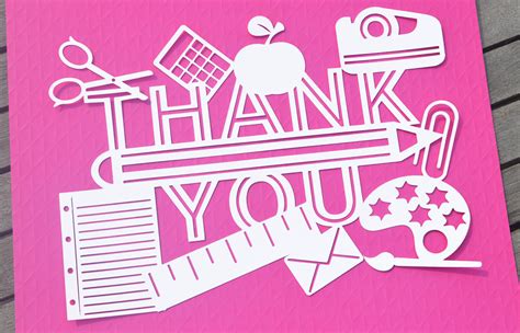 Teacher Thank You Svg Dxf Eps Files