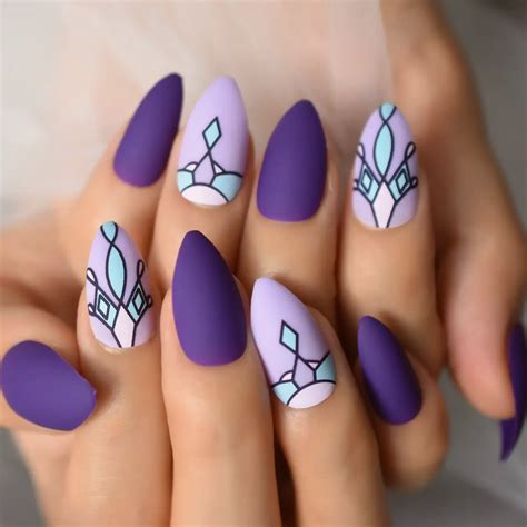 Purple Matte Nails